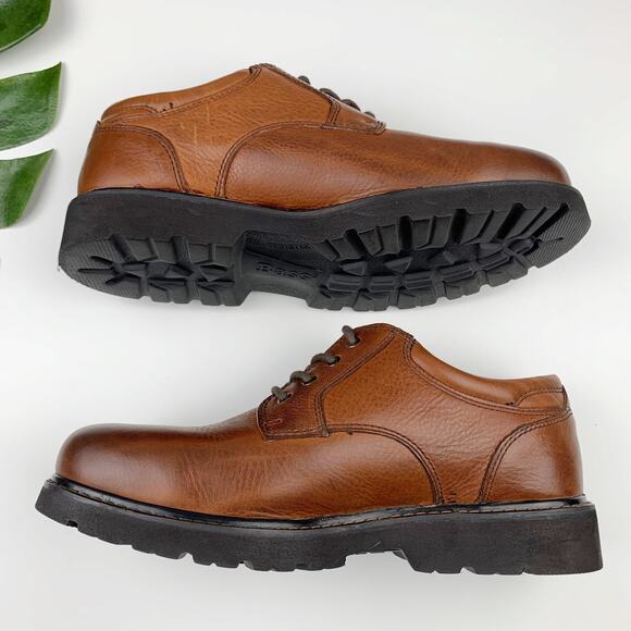 Bass Hamilton Derby Shoes Brown Leather Lace Up Casual Men's 10.5 Wide Width - Picture 9 of 11
